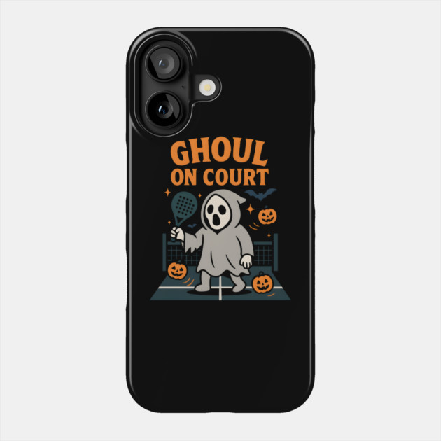 Ghoul On Court Ghost Padel Halloween Graphic Gift Phone Case by MakerMind8.2