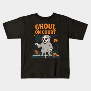 Ghoul On Court Ghost Padel Halloween Graphic Gift Kids T-Shirt