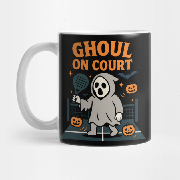 Ghoul On Court Ghost Padel Halloween Graphic Gift by MakerMind8.2