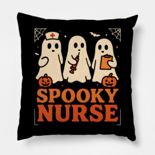 Spooky Nurse Ghost Halloween Costume Graphic Gift Pillow