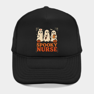 Spooky Nurse Ghost Halloween Costume Graphic Gift Hat