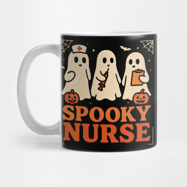 Spooky Nurse Ghost Halloween Costume Graphic Gift by MakerMind8.2