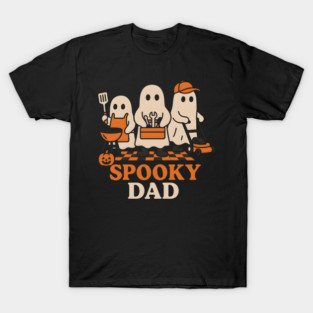 Spooky Dad Ghost Halloween Family Graphic Gift T-Shirt