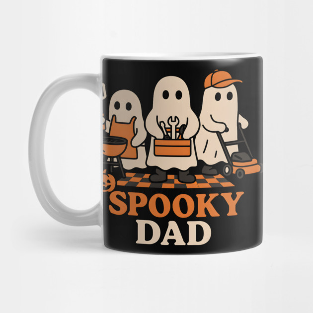 Spooky Dad Ghost Halloween Family Graphic Gift by MakerMind8.2