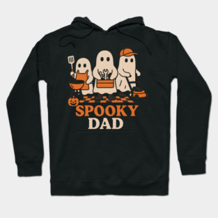 Spooky Dad Ghost Halloween Family Graphic Gift Hoodie