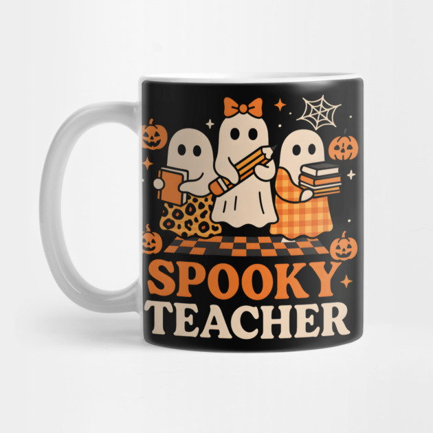 Spooky Teacher Ghost Halloween School Graphic Gift by MakerMind8.2