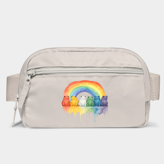 Cute Funny Adorable Rainbow Frogs, Colorful frog toad design by Luxinda