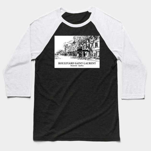 Boulevard Saint-Laurent - Montréal QC Baseball T-Shirt by Lakeric