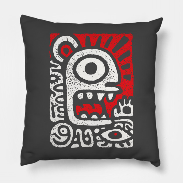 Shamanic Sun Deity | Tribal Third Eye Graphic Pillow by TuncGK