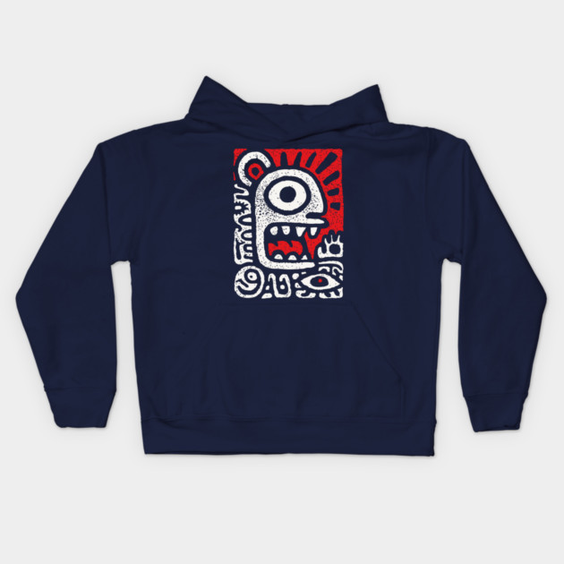 Shamanic Sun Deity | Tribal Third Eye Graphic Kids Hoodie by TuncGK