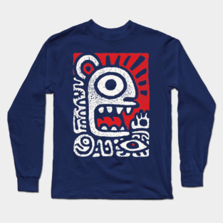 Shamanic Sun Deity | Tribal Third Eye Graphic Long Sleeve T-Shirt