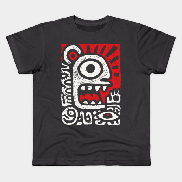 Shamanic Sun Deity | Tribal Third Eye Graphic Kids T-Shirt by TuncGK