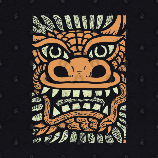 Ornate Dragon Mask | Pastel Mythical Guardian by TuncGK