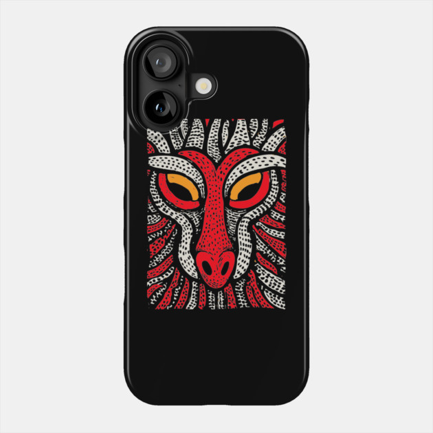 Fierce Red Dragon | High-Contrast Fire Spirit Phone Case by TuncGK