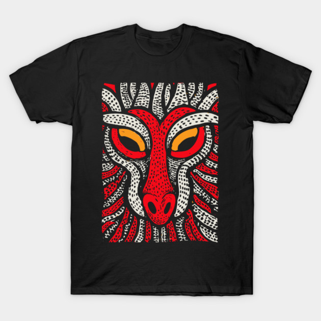 Fierce Red Dragon | High-Contrast Fire Spirit T-Shirt by TuncGK