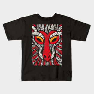 Fierce Red Dragon | High-Contrast Fire Spirit Kids T-Shirt