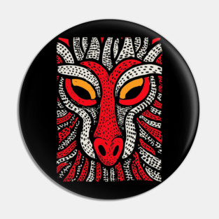 Fierce Red Dragon | High-Contrast Fire Spirit Pin