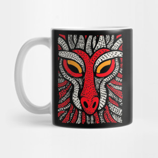 Fierce Red Dragon | High-Contrast Fire Spirit Mug