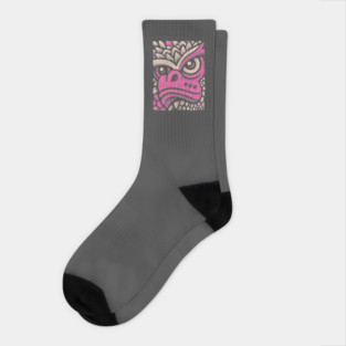 Whimsical Pink Dragon | Magical Fantasy Creature Socks