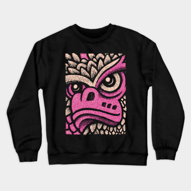 Whimsical Pink Dragon | Magical Fantasy Creature Crewneck Sweatshirt by TuncGK