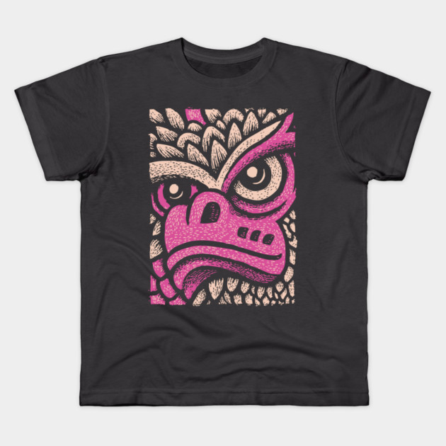 Whimsical Pink Dragon | Magical Fantasy Creature Kids T-Shirt by TuncGK