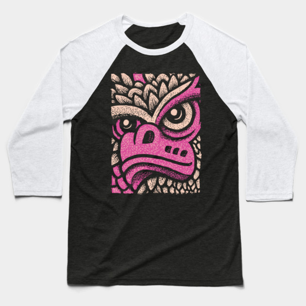 Whimsical Pink Dragon | Magical Fantasy Creature Baseball T-Shirt by TuncGK