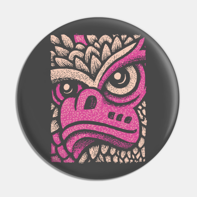 Whimsical Pink Dragon | Magical Fantasy Creature Pin by TuncGK