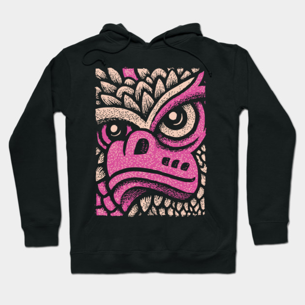 Whimsical Pink Dragon | Magical Fantasy Creature Hoodie by TuncGK
