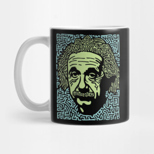 Albert Einstein Maze Portrait | The Mind of a Genius Mug