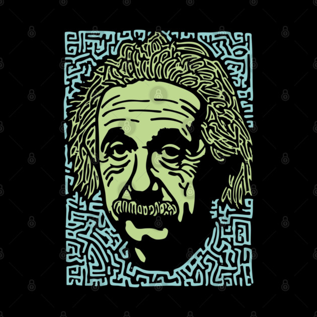 Albert Einstein Maze Portrait | The Mind of a Genius by TuncGK