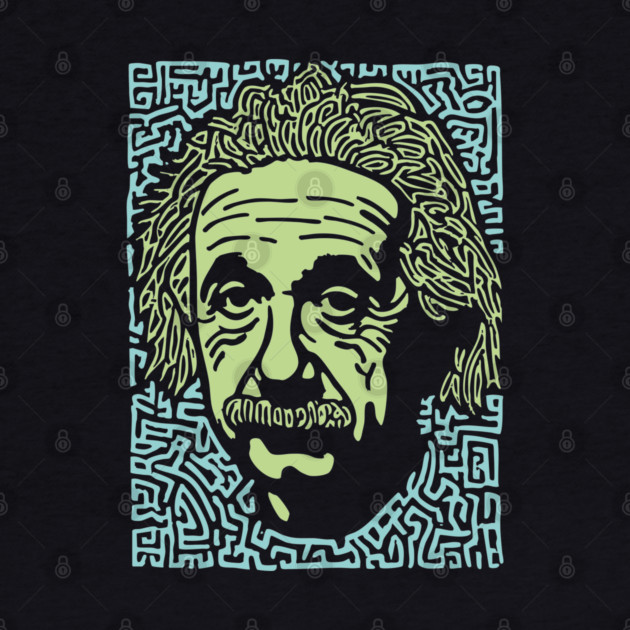 Albert Einstein Maze Portrait | The Mind of a Genius by TuncGK