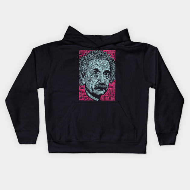 Psychedelic Einstein | Trippy Theory of Relativity Kids Hoodie by TuncGK