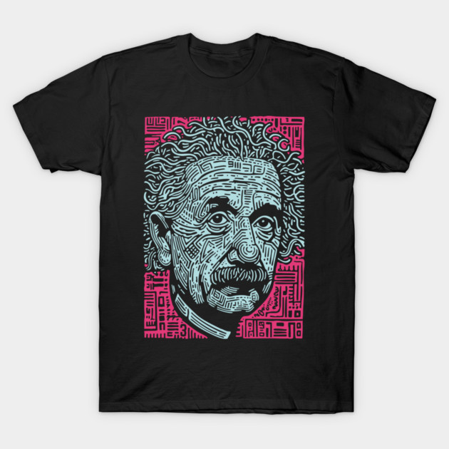 Psychedelic Einstein | Trippy Theory of Relativity T-Shirt by TuncGK