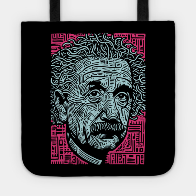 Psychedelic Einstein | Trippy Theory of Relativity Tote by TuncGK