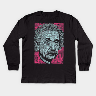 Psychedelic Einstein | Trippy Theory of Relativity Kids Long Sleeve T-Shirt