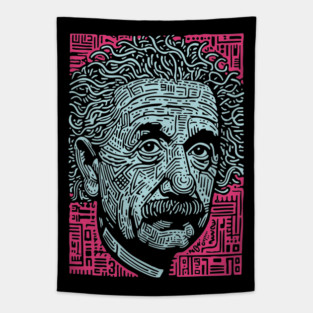 Psychedelic Einstein | Trippy Theory of Relativity Tapestry