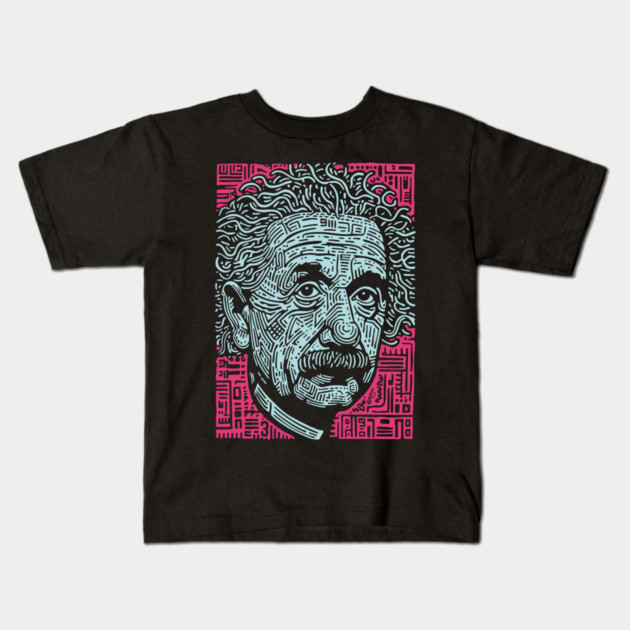 Psychedelic Einstein | Trippy Theory of Relativity Kids T-Shirt by TuncGK