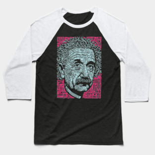 Psychedelic Einstein | Trippy Theory of Relativity Baseball T-Shirt