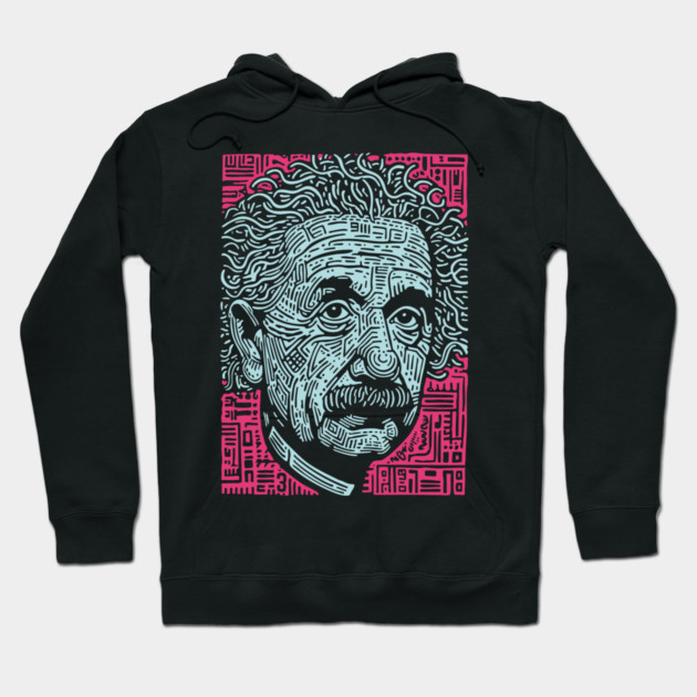 Psychedelic Einstein | Trippy Theory of Relativity Hoodie by TuncGK
