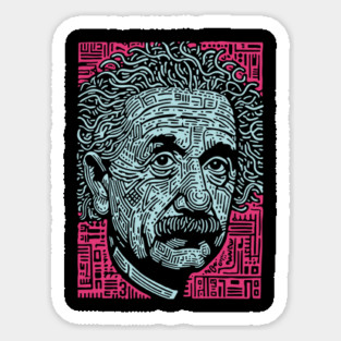 Psychedelic Einstein | Trippy Theory of Relativity Magnet