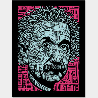 Psychedelic Einstein | Trippy Theory of Relativity Posters and Art