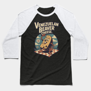 Venezuelan Beaver Cheese Retro Cartoon Design Baseball T-Shirt
