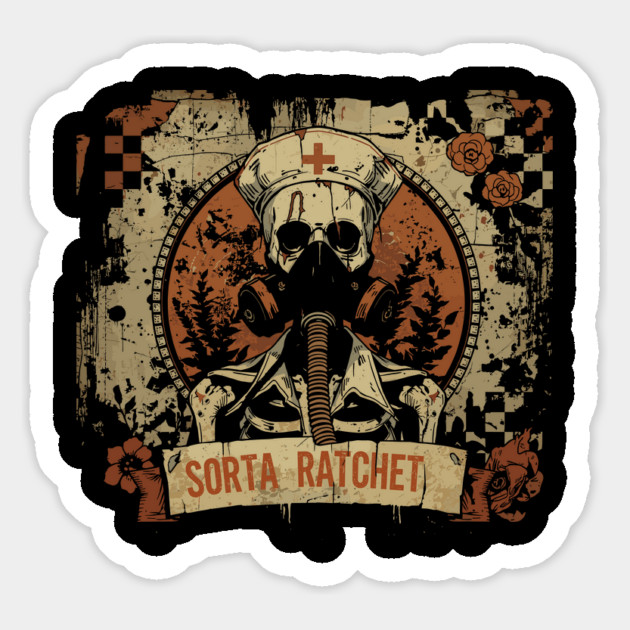 Ratchet Sorta Nightingale Skeleton Nurse Halloween Magnet by JessArty