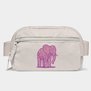 Majestic Purple Elephant | Tribal Pattern Graphic Bag