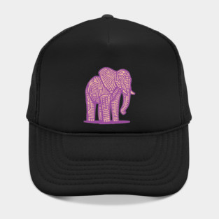 Majestic Purple Elephant | Tribal Pattern Graphic Hat