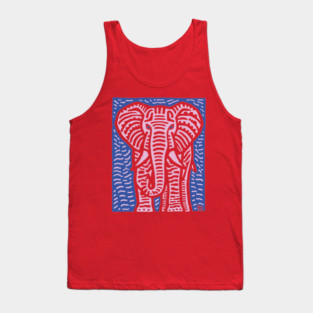 Pink Elephant | Psychedelic Safari Animal Tank Top