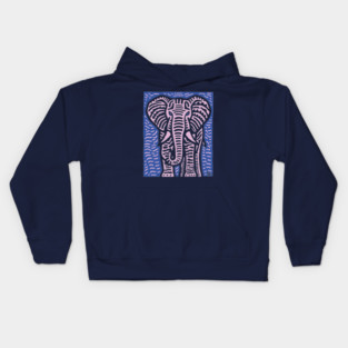 Pink Elephant | Psychedelic Safari Animal Kids Hoodie