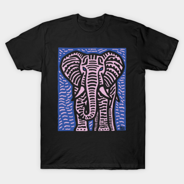 Pink Elephant | Psychedelic Safari Animal T-Shirt by TuncGK