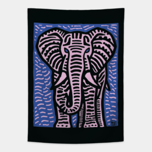 Pink Elephant | Psychedelic Safari Animal Tapestry