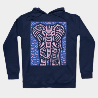 Pink Elephant | Psychedelic Safari Animal Hoodie